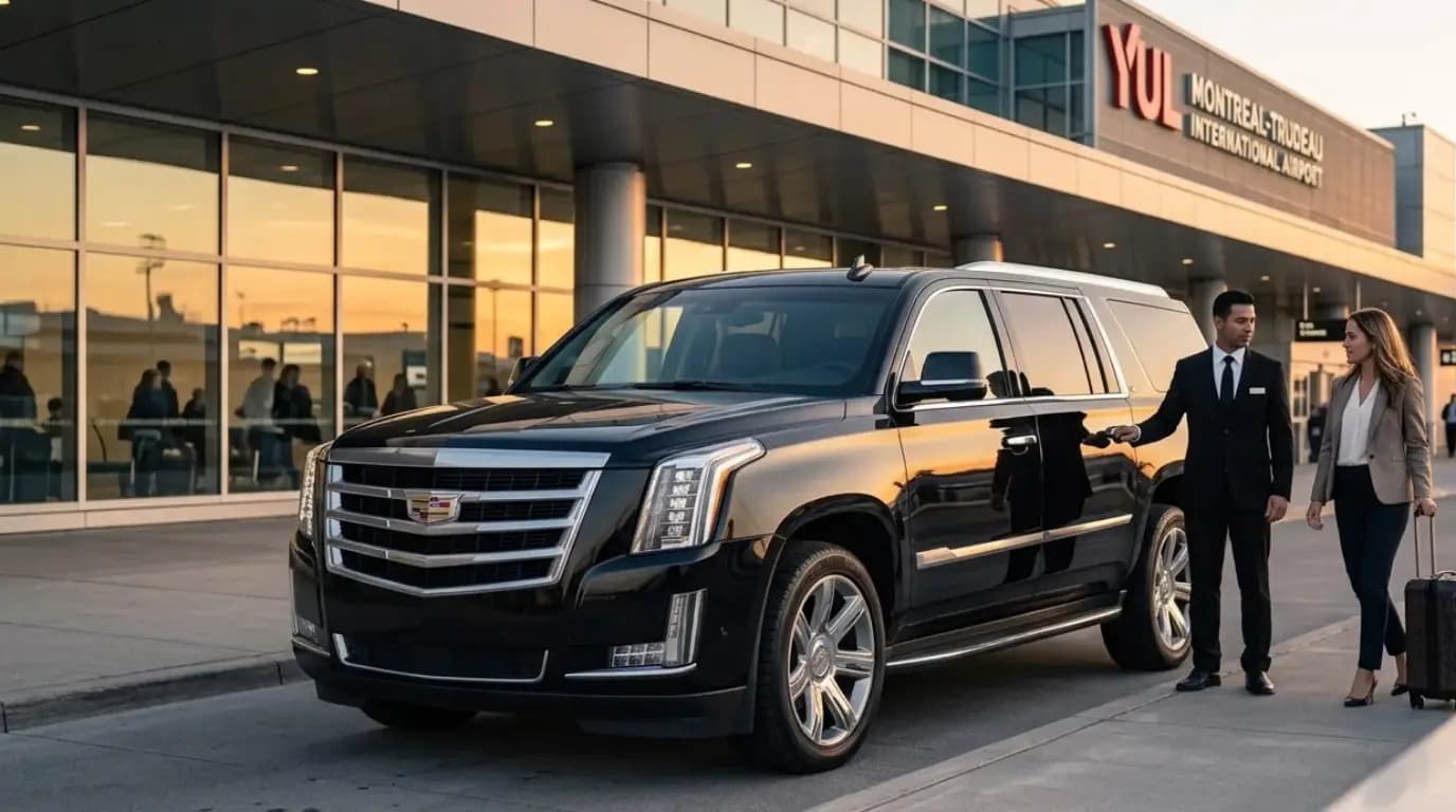 Cadillac XT6 at YUL airport Montreal executive transfer