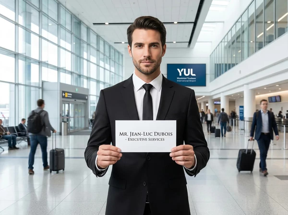 Executive limousine at YUL Montreal-Trudeau International Airport